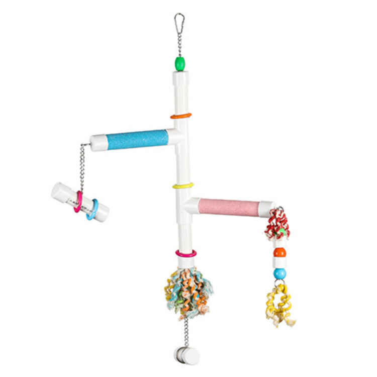 Kings Cages Kings Cages  Swinging PVC  Perch with Plastic Pipe