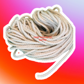 Chirp N Dales 100 % Cotton 3 Strand Rope 1/4'' (per foot)