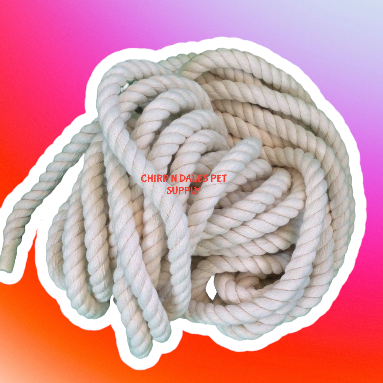 100% Cotton 3 Strand Rope 1 (per foot)