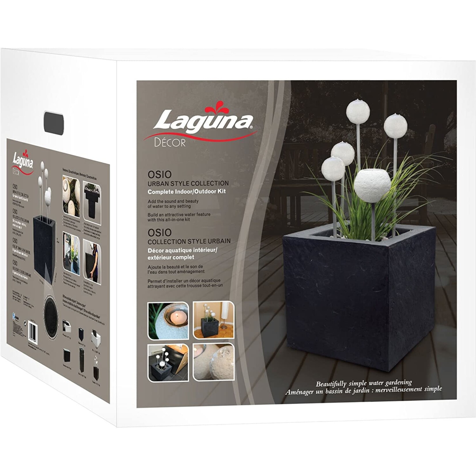Laguna Laguna Decor Urban Style Decorative Water Feature Kit, OSIO 15.8" x 15.8" x 16"