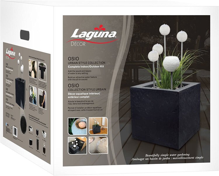 Laguna Laguna Decor Urban Style Decorative Water Feature Kit, OSIO 15.8" x 15.8" x 16"