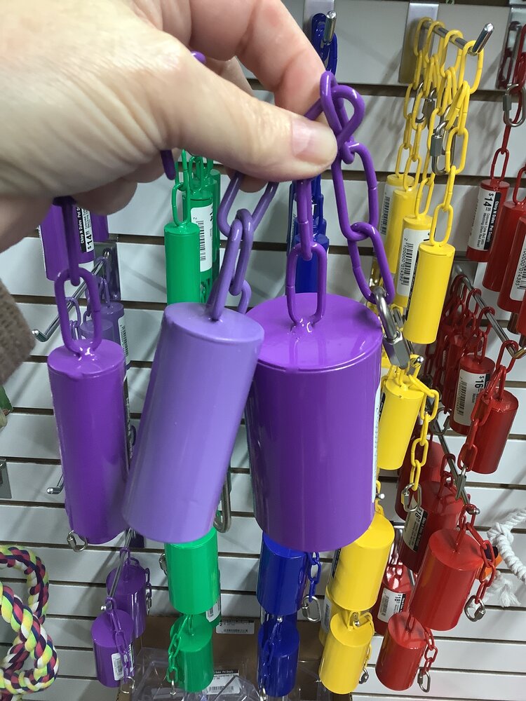 Chirp N Dales Coloured Tube Bell With Matching Chain