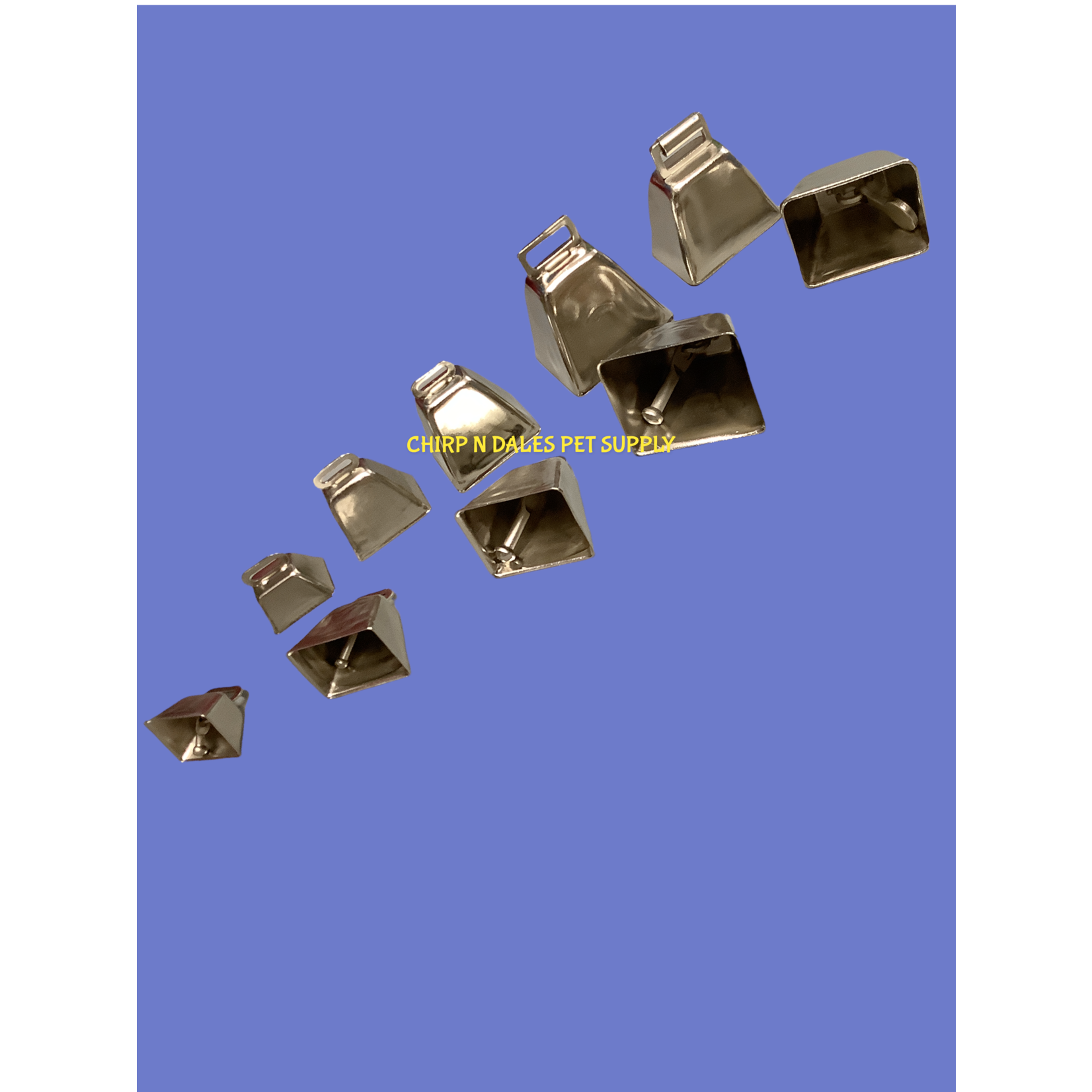 Chirp N Dales Nickel Plated Non Toxic Flat Eye Cow  Bell