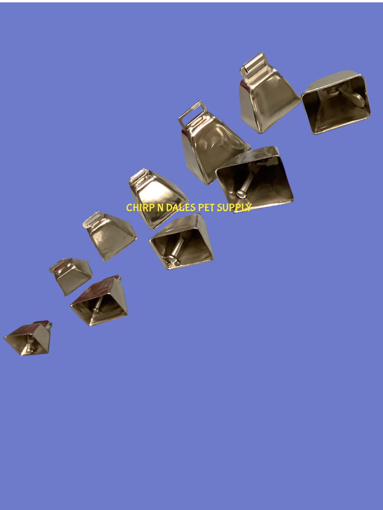 Chirp N Dales Nickel Plated Non Toxic Flat Eye Cow  Bell