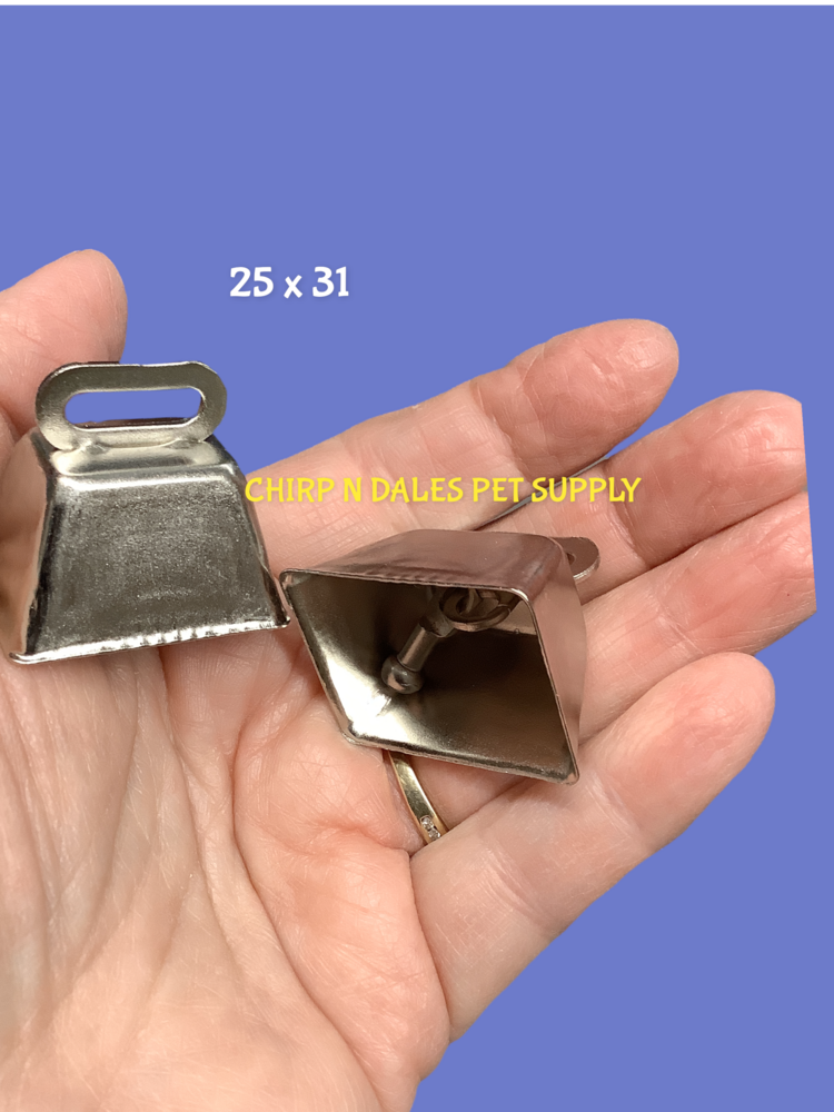 Chirp N Dales Nickel Plated Non Toxic Flat Eye Cow  Bell