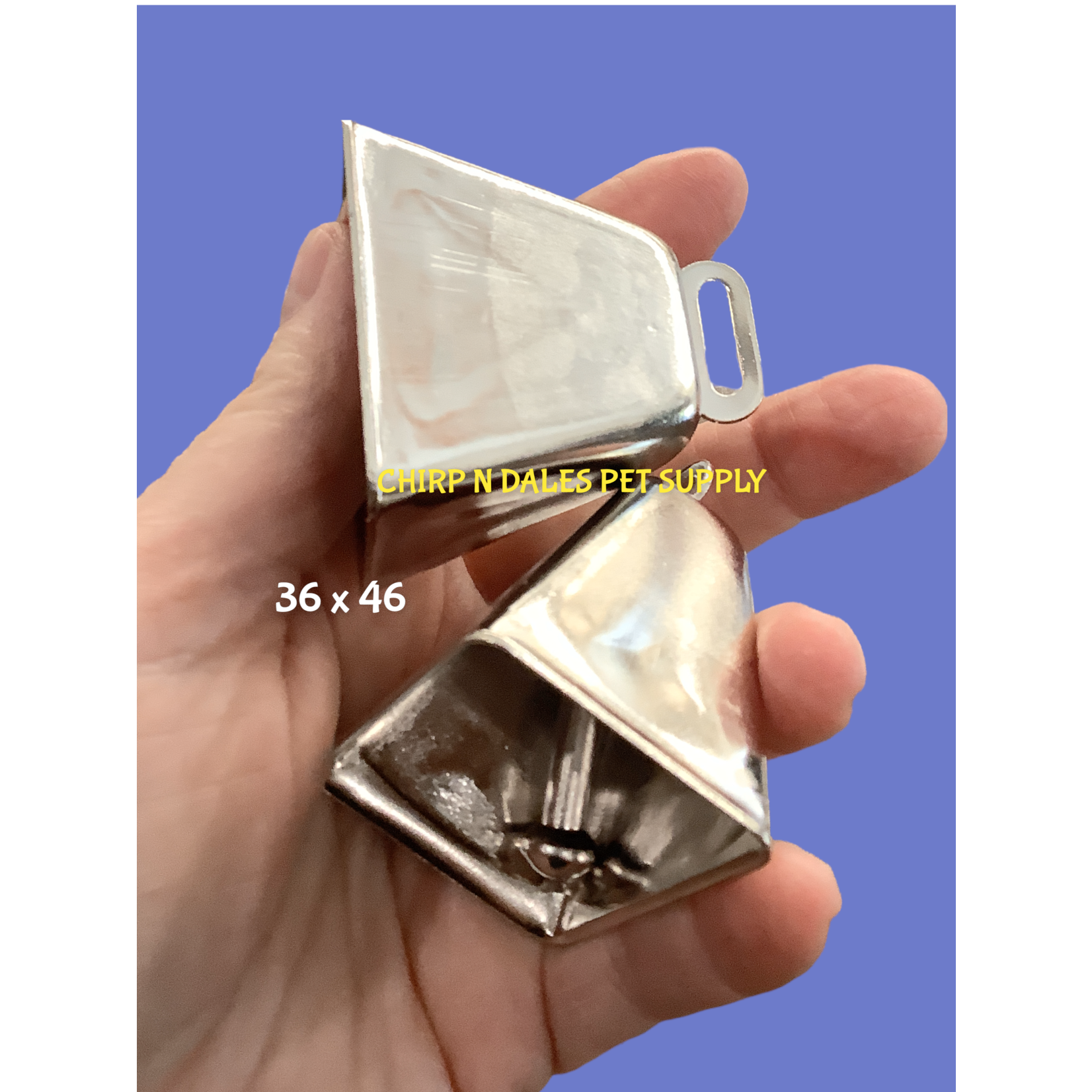 Chirp N Dales Nickel Plated Non Toxic Flat Eye Cow  Bell