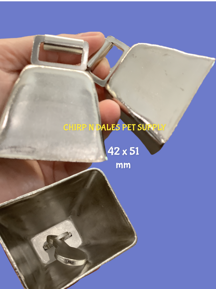 Chirp N Dales Nickel Plated Non Toxic Flat Eye Cow  Bell