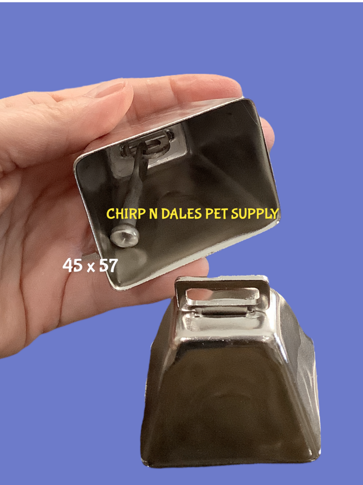 Chirp N Dales Nickel Plated Non Toxic Flat Eye Cow  Bell