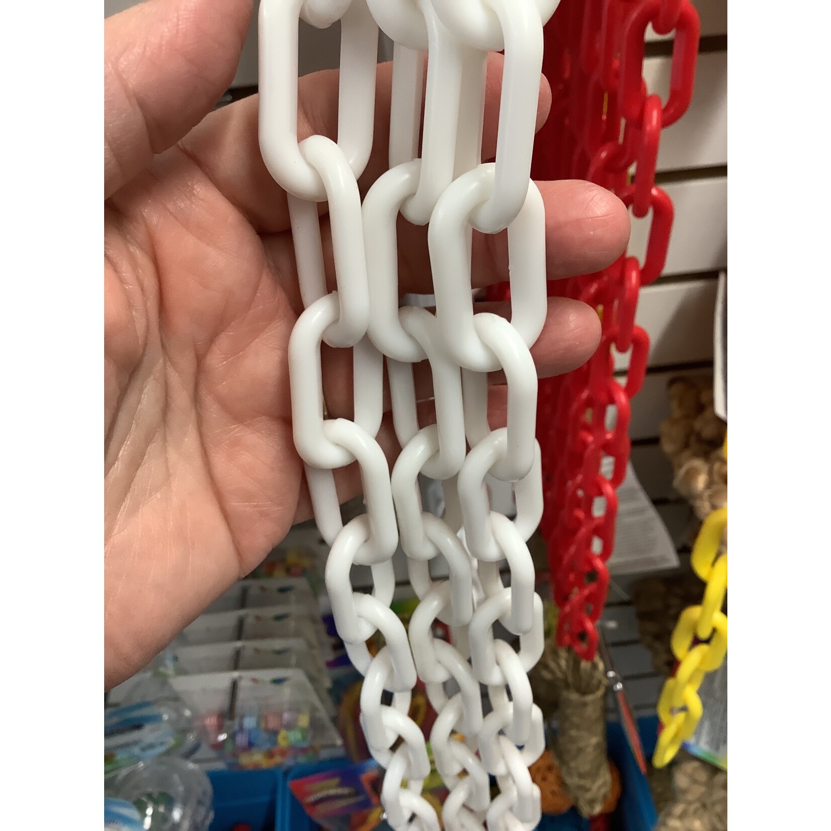 Chirp N Dales Plastic Chain  1/4" X 1.5" X 20" White