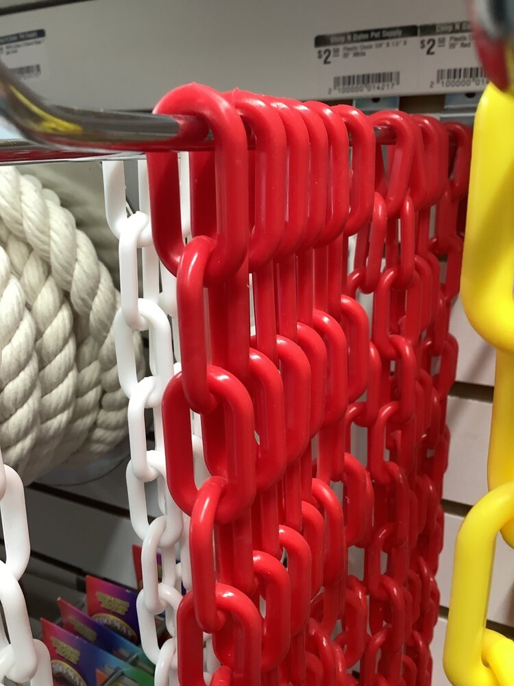 Chirp N Dales Plastic Chain  1/4" X 1.5" X 20" Red