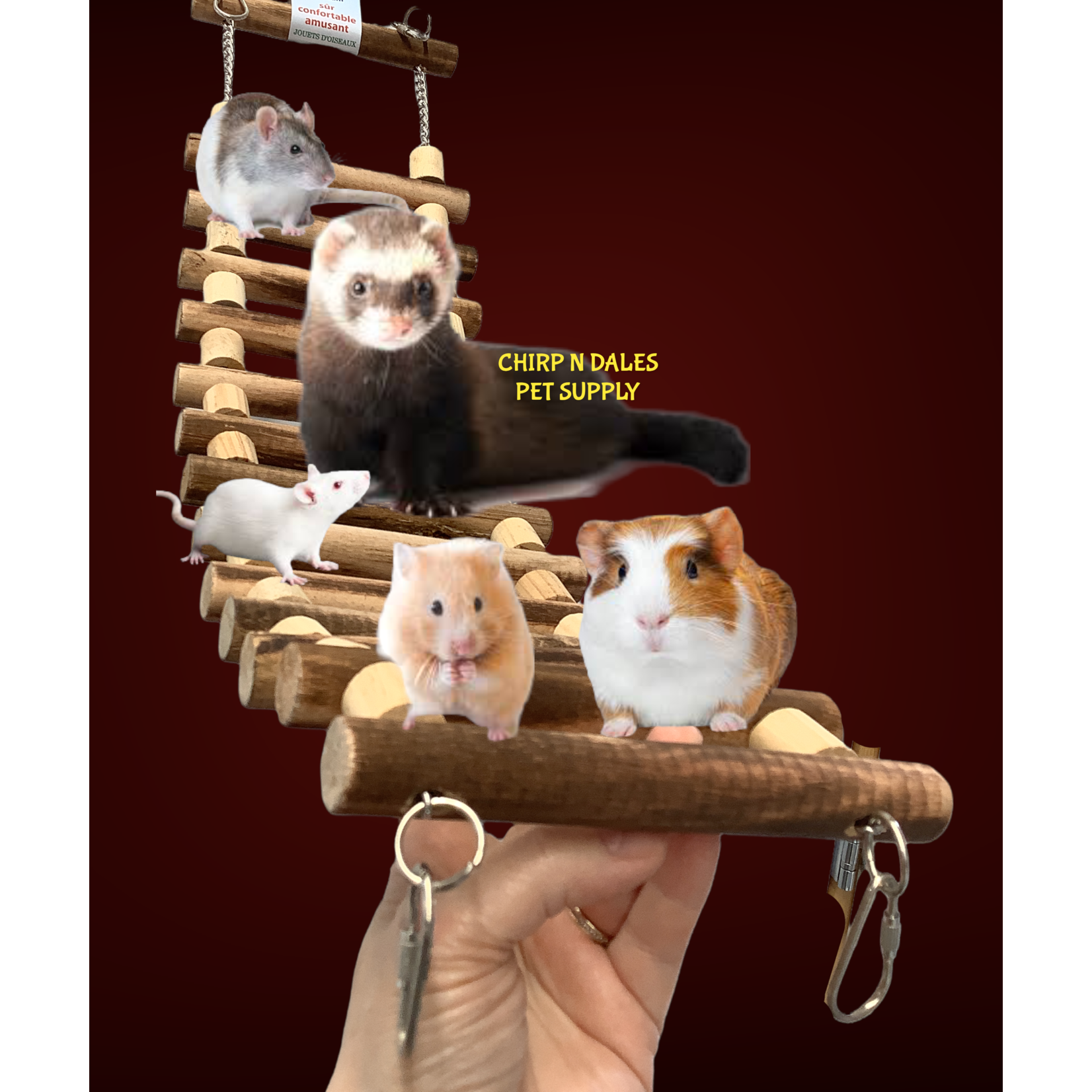 Jolly Jungle Jolly Jungle Natural Rope Ladder with Bamboo Spacer