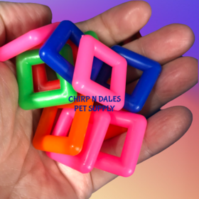 Bonkers Plastic Square Ring 1""