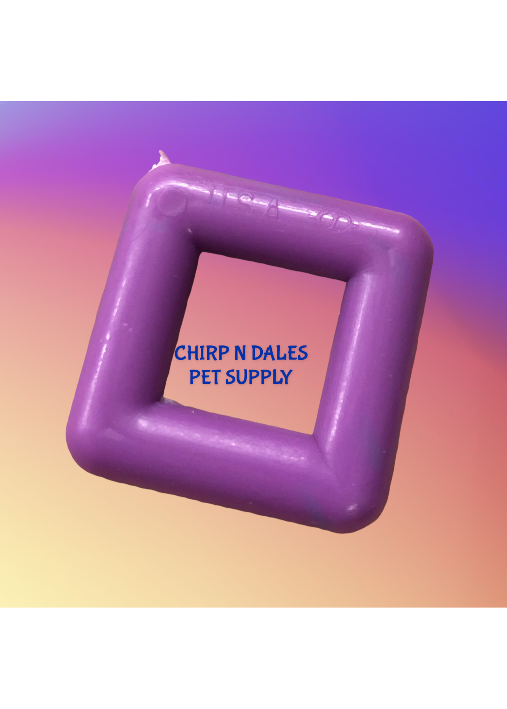 Chirp N Dales Plastic Square Ring 1""