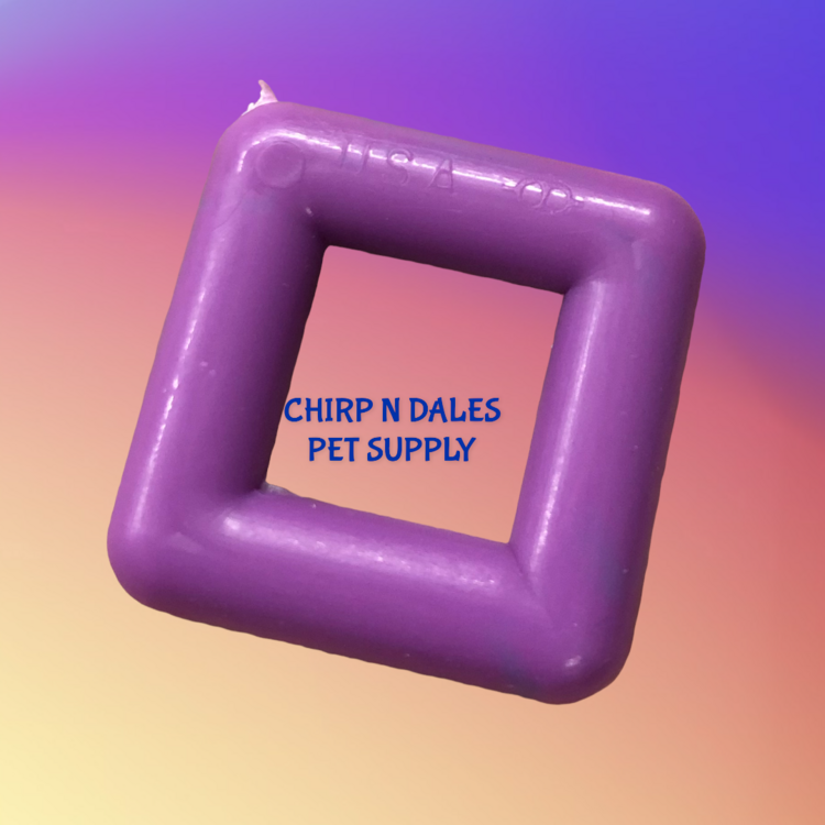 Bonkers Plastic Square Ring 1""