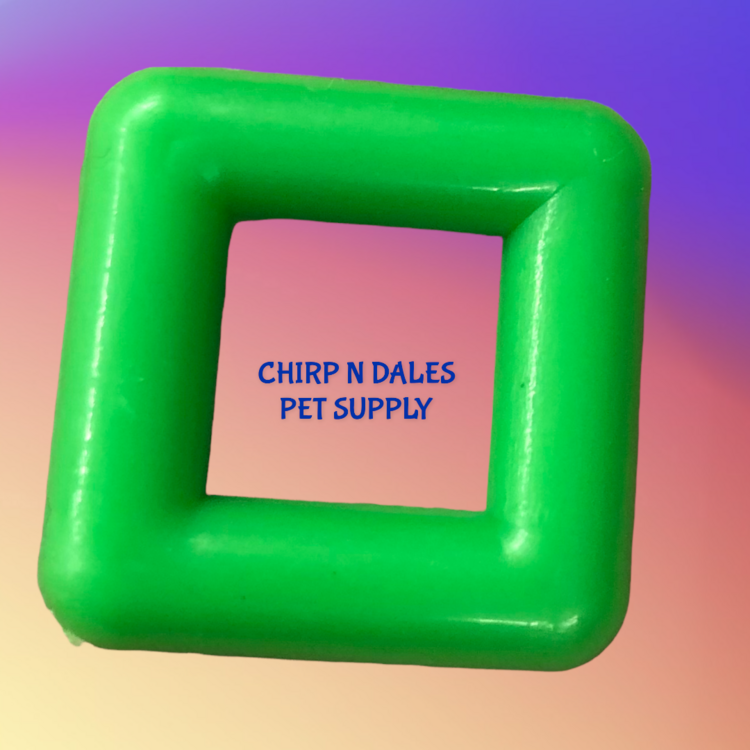 Bonkers Plastic Square Ring 1""