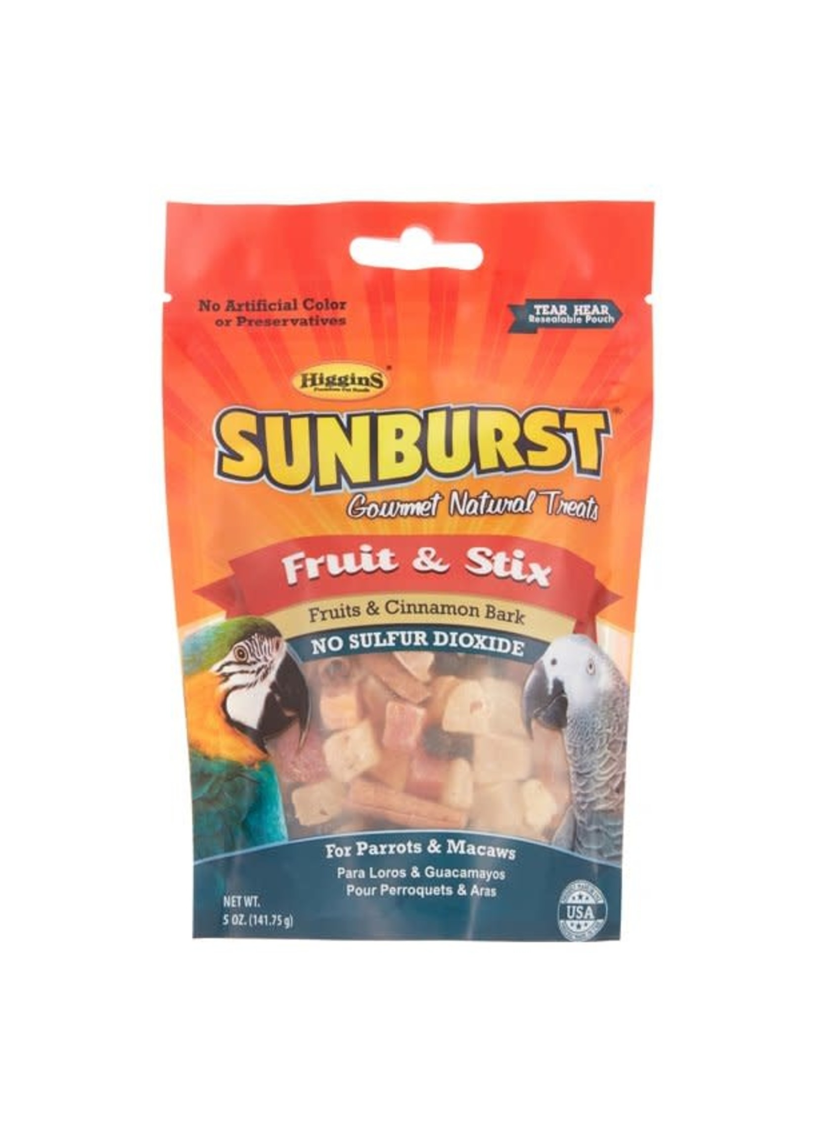 Higgins Higgins Sunburst Fruit & Stix Parrot & Macaw (5oz)