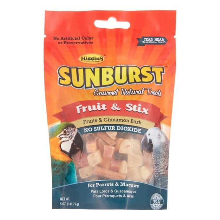 Higgins Higgins Sunburst Fruit & Stix Parrot & Macaw (5oz)