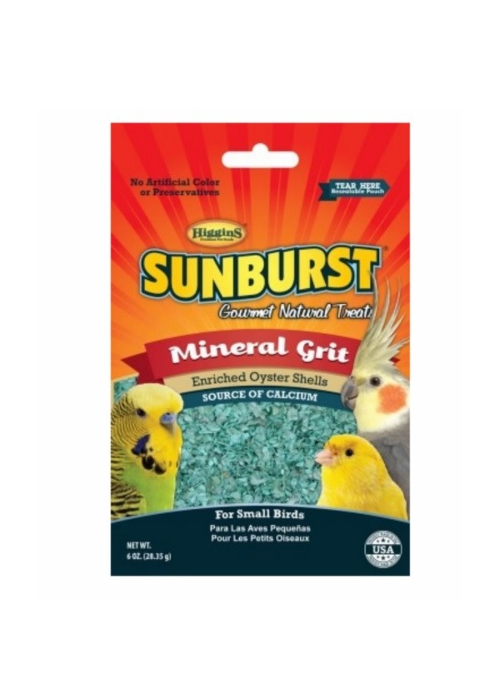 HIGGINS PREMIUM Higgins Sunburst Mineral Grit for Small Birds (6oz)