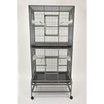 Glitter Pets GP Double Stacked Bird Cage (FL03) BLACK