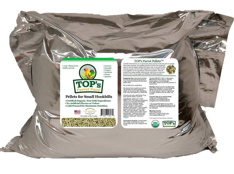 Totally Organics TOPS TOP's Small Parrot Pellets