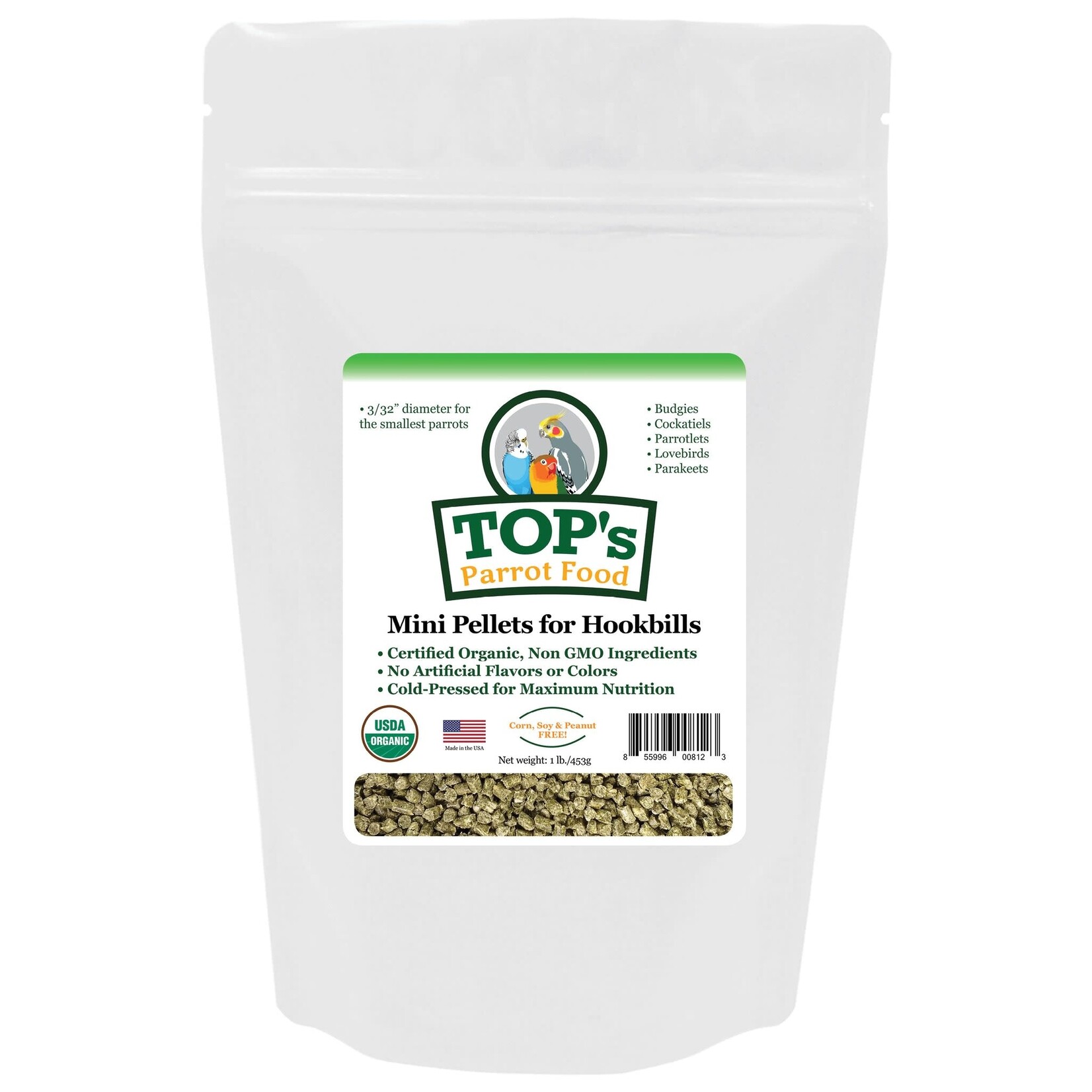 Totally Organics TOPS TOP's Mini Pellets for Hookbills