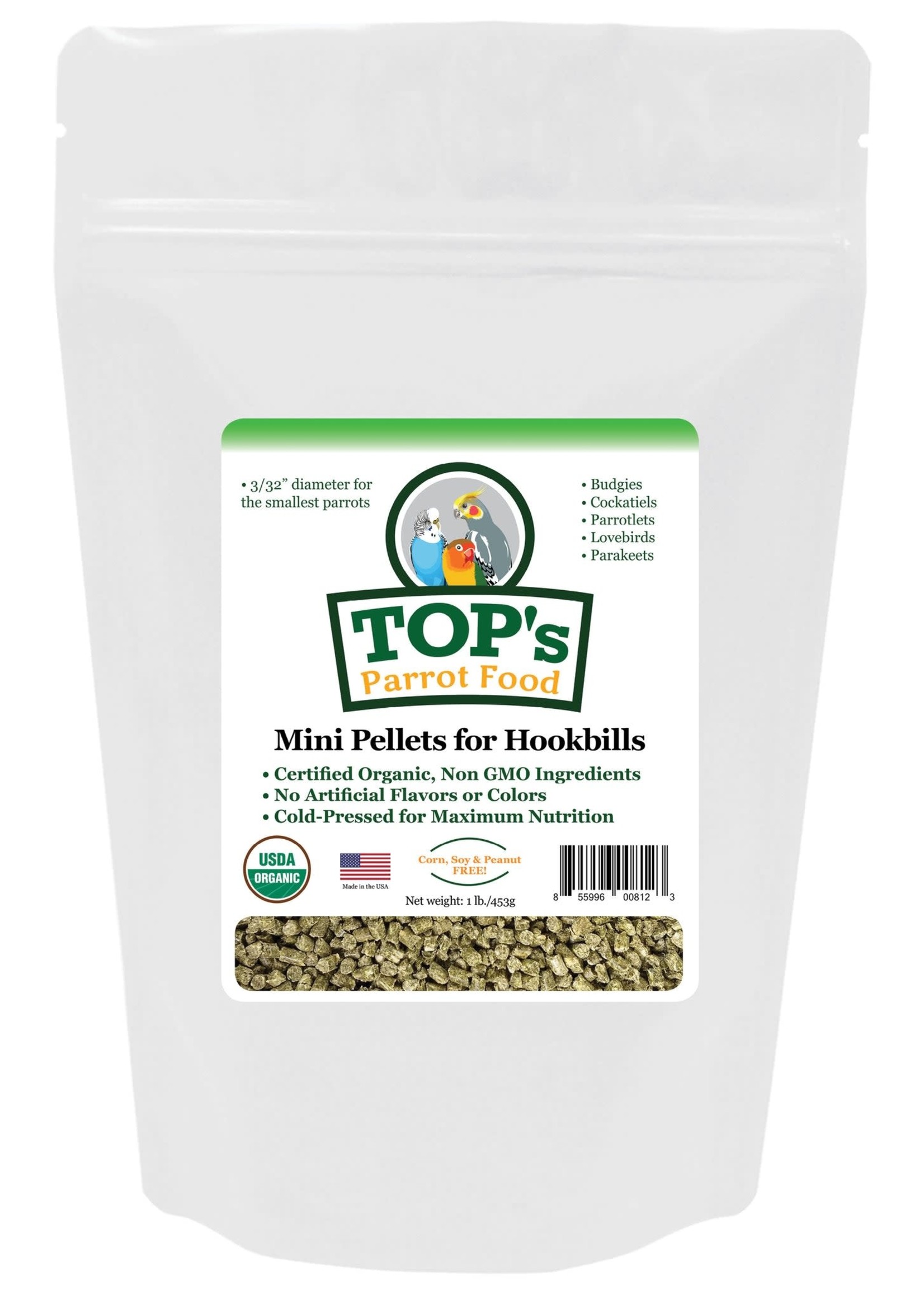 Totally Organics TOPS TOP's Mini Pellets for Hookbills