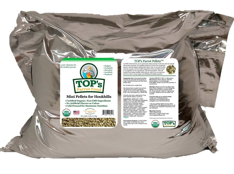 Totally Organics TOPS TOP's Mini Pellets for Hookbills