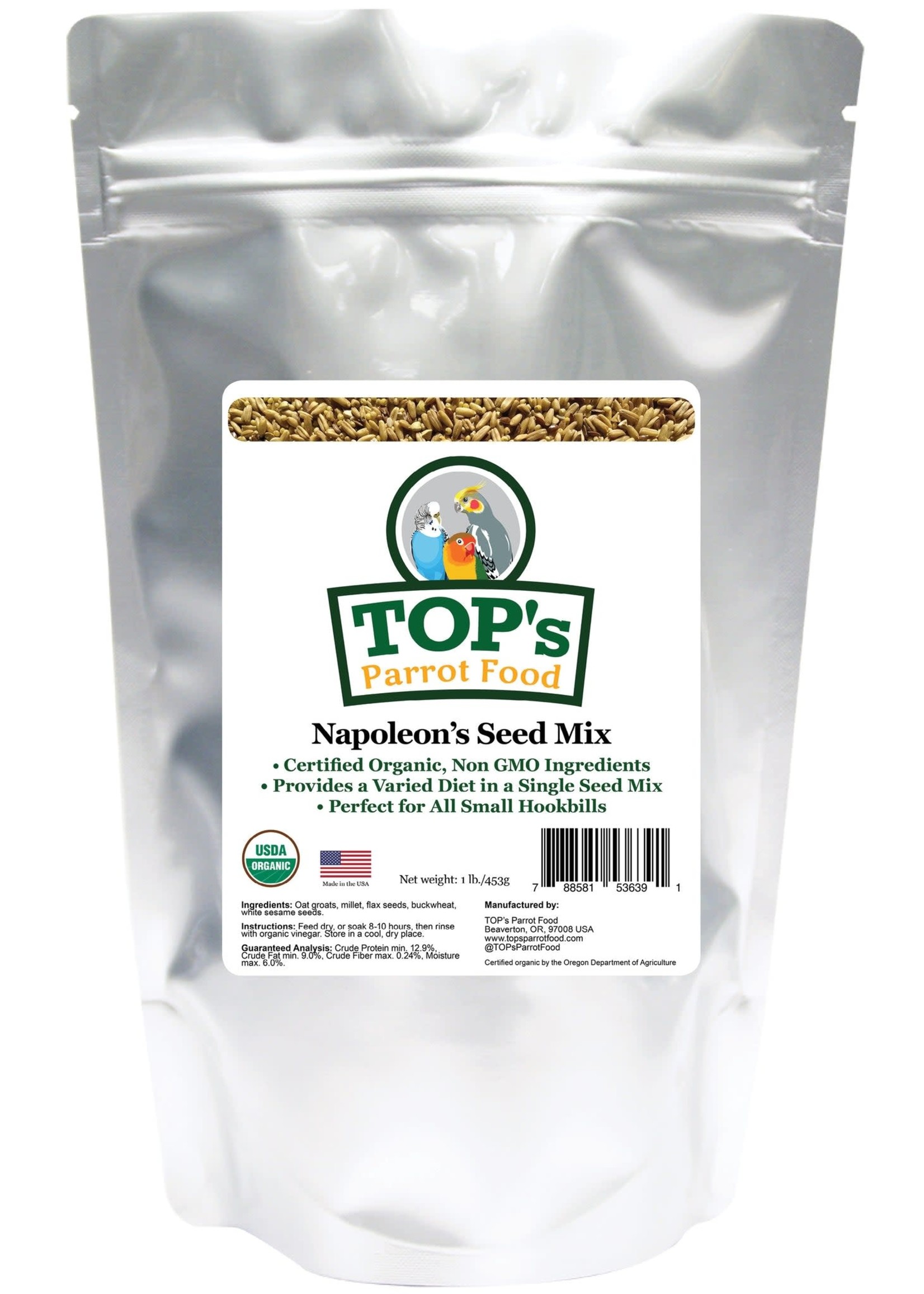 Totally Organics TOPS TOP's Napoleon's Seed Mix