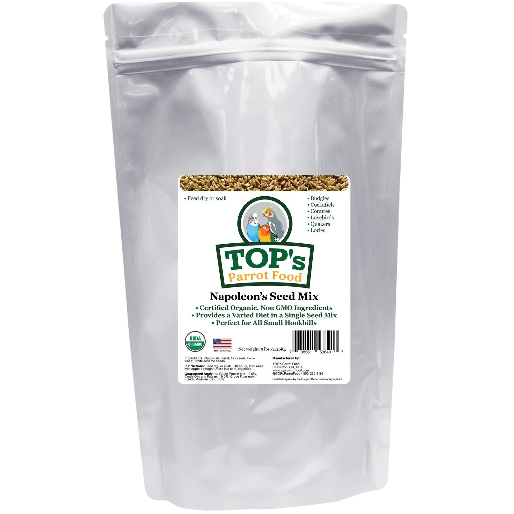 Totally Organics TOPS TOP's Napoleon's Seed Mix