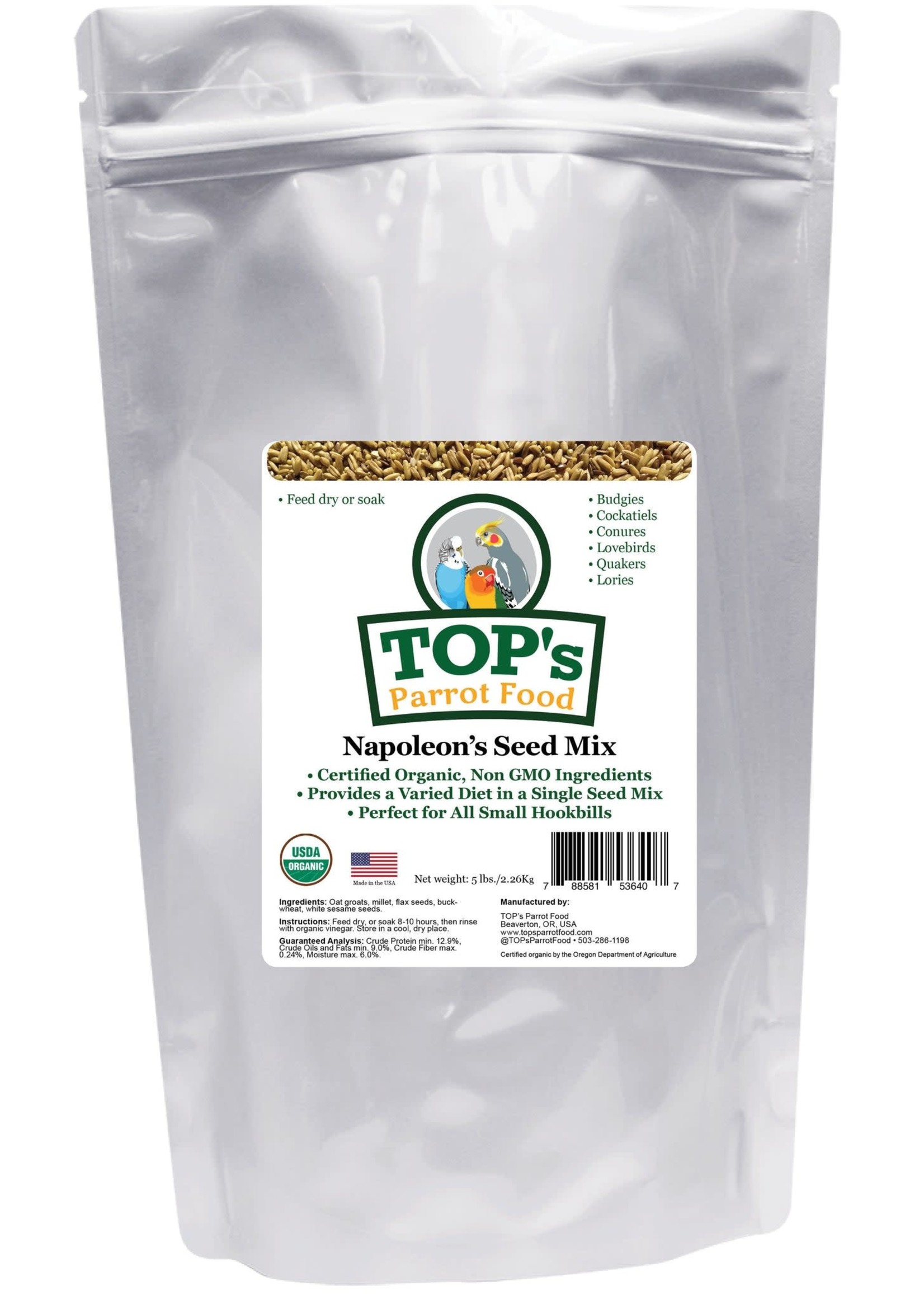 Totally Organics TOPS TOP's Napoleon's Seed Mix