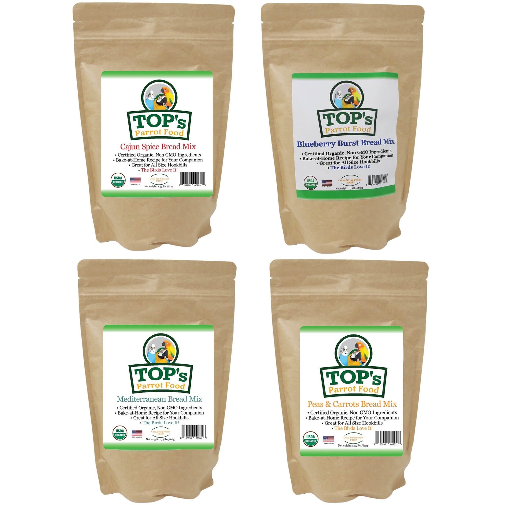 Totally Organics TOPS TOP's Premium Birdie Bread Mix Blueberry Burst