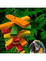 Bonkers Bonkers Colored Wooden Blocks Spiral - 17.5" x 8" x 8