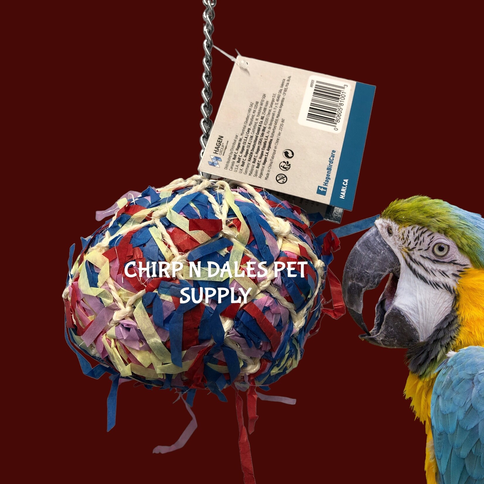 Hagen Hagen HARI SMART.PLAY Enrichment Parrot Toy - Super Shredding Ball