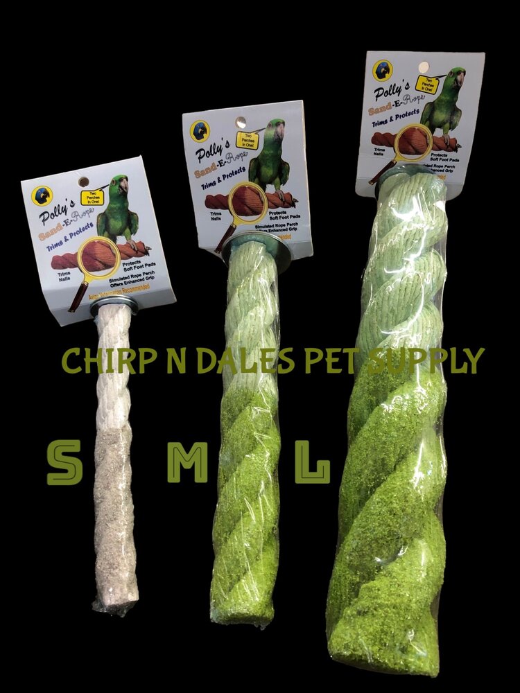 Polly's  Pet Products Polly Sand -E- Rope Perch Small