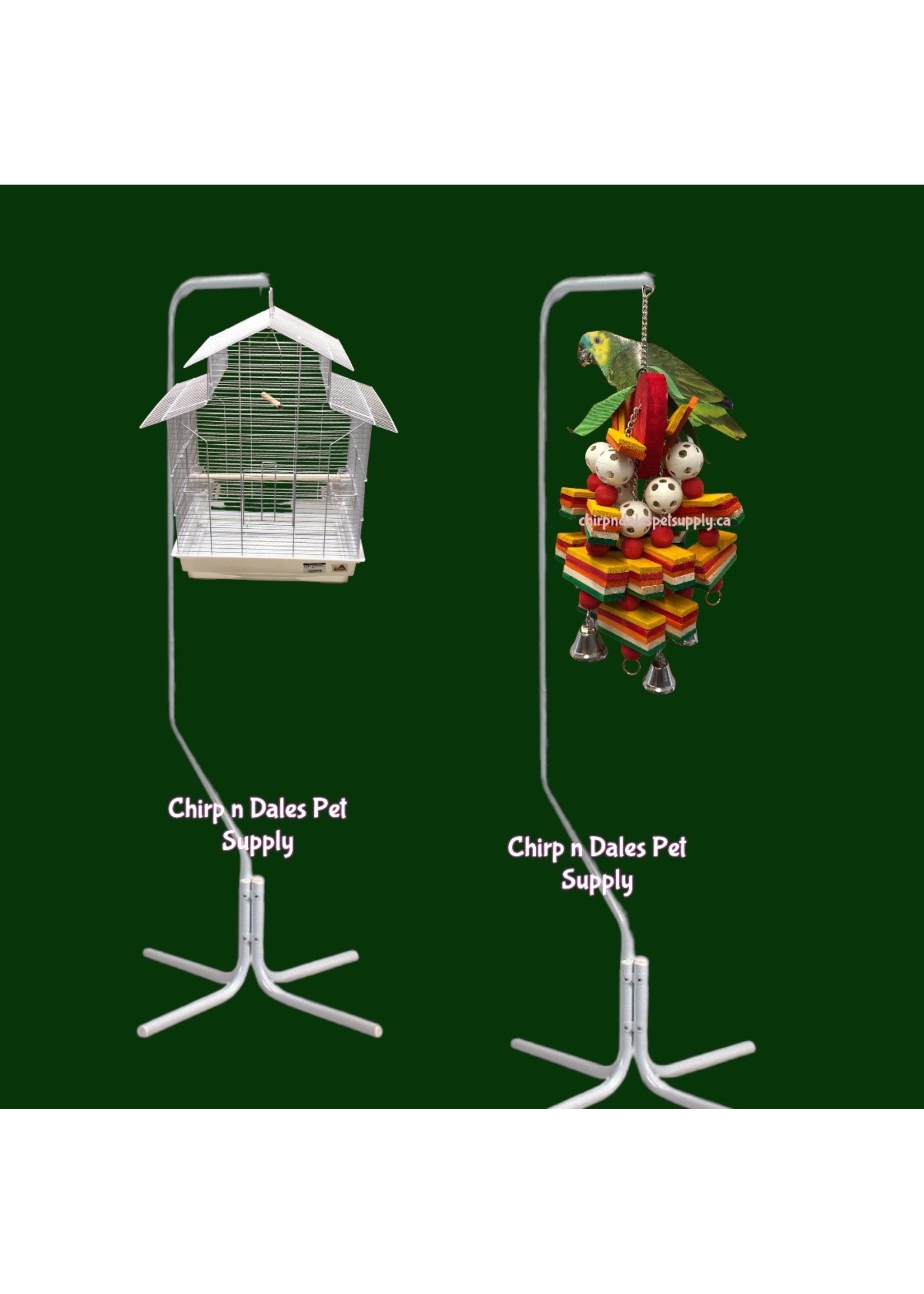 Leis Cage Stand White   30x30x63"