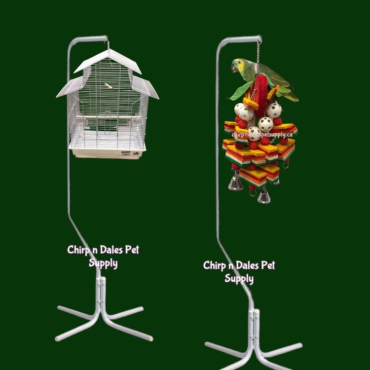 Leis Cage Stand White   30x30x63"