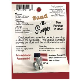 Polly's  Pet Products Polly Sand -E- Rope Perch Large