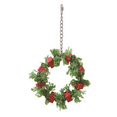 Jolly Jungle Jolly Jungle Christmas Wreath with Sisal Rope and Wooden Blocks 8" Diameter