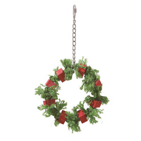 Jolly Jungle Jolly Jungle Christmas Wreath with Sisal Rope and Wooden Blocks 8" Diameter