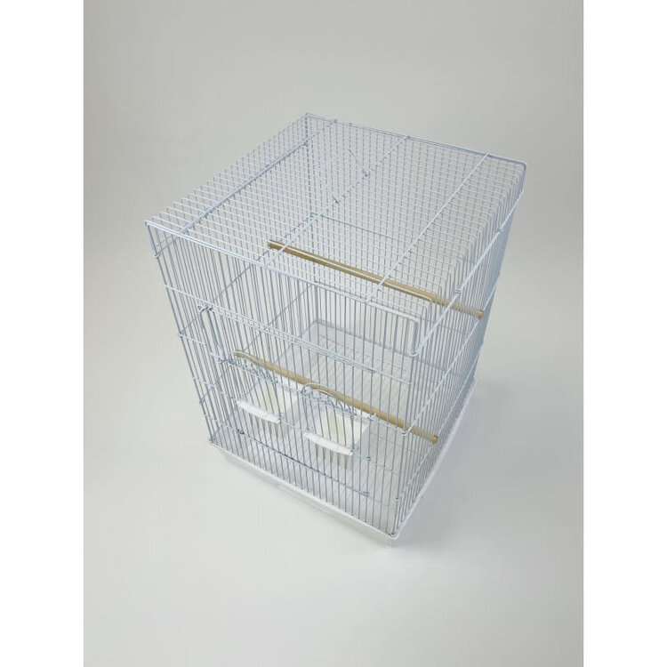 Glitter Pets Glitter Pet Square Cage C/W Extra Sitting Platform 17"x17" Black