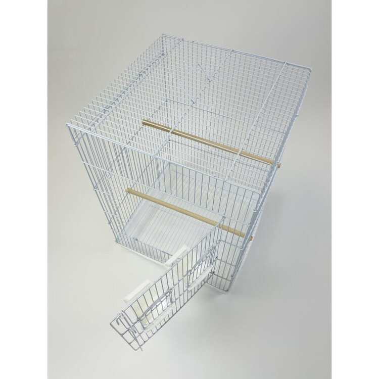 Glitter Pets Glitter Pet Square Cage C/W Extra Sitting Platform 17"x17" Black