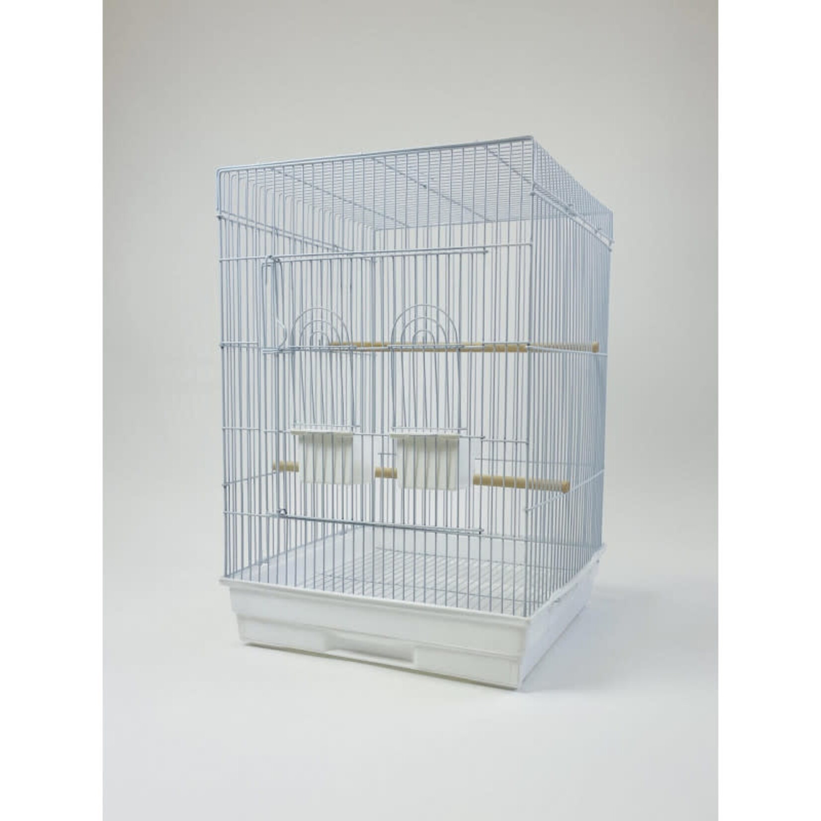 Glitter Pets Glitter Pet Square Cage C/W Extra Sitting Platform 17"x17" Black