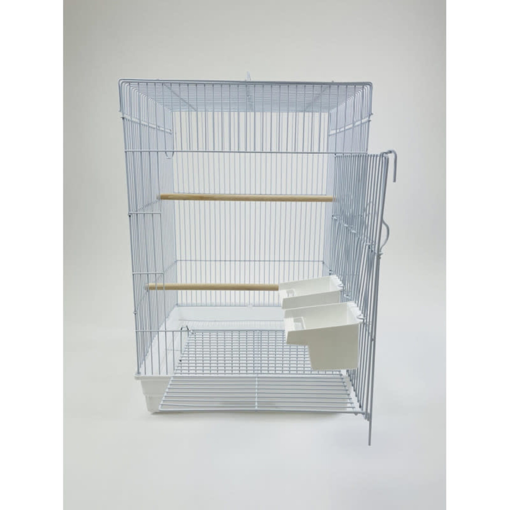 Glitter Pets Glitter Pet Square Cage C/W Extra Sitting Platform 17"x17" Black