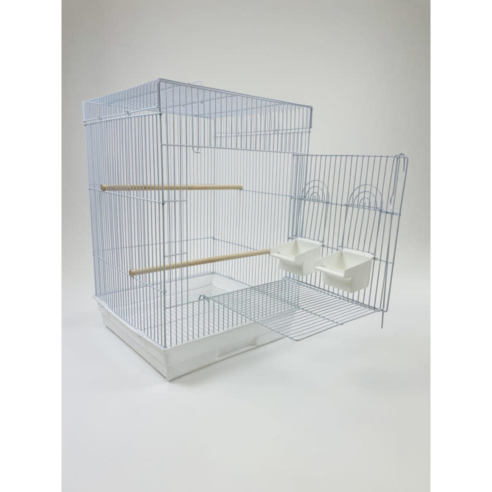 Glitter Pets Glitter Pet Square Cage C/W Extra Sitting Platform 17"x17" Black