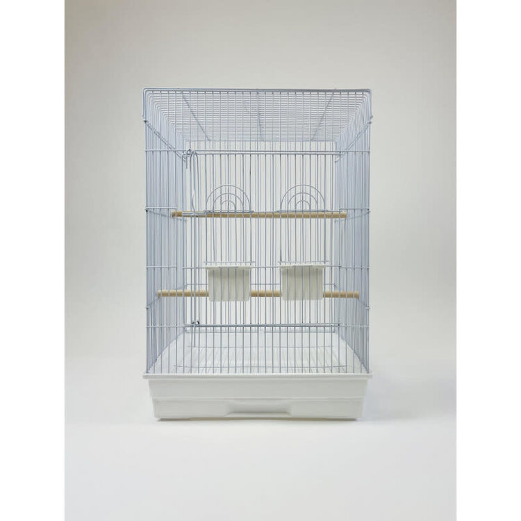 Glitter Pets Glitter Pet Square Cage C/W Extra Sitting Platform 17"x17" Black