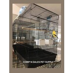 Glitter Pets Glitter Pet Square Cage C/W Extra Sitting Platform 17"x17" Black