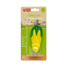 Living World LW Nibblers, Wood Chews, Corn Cob on a Stick