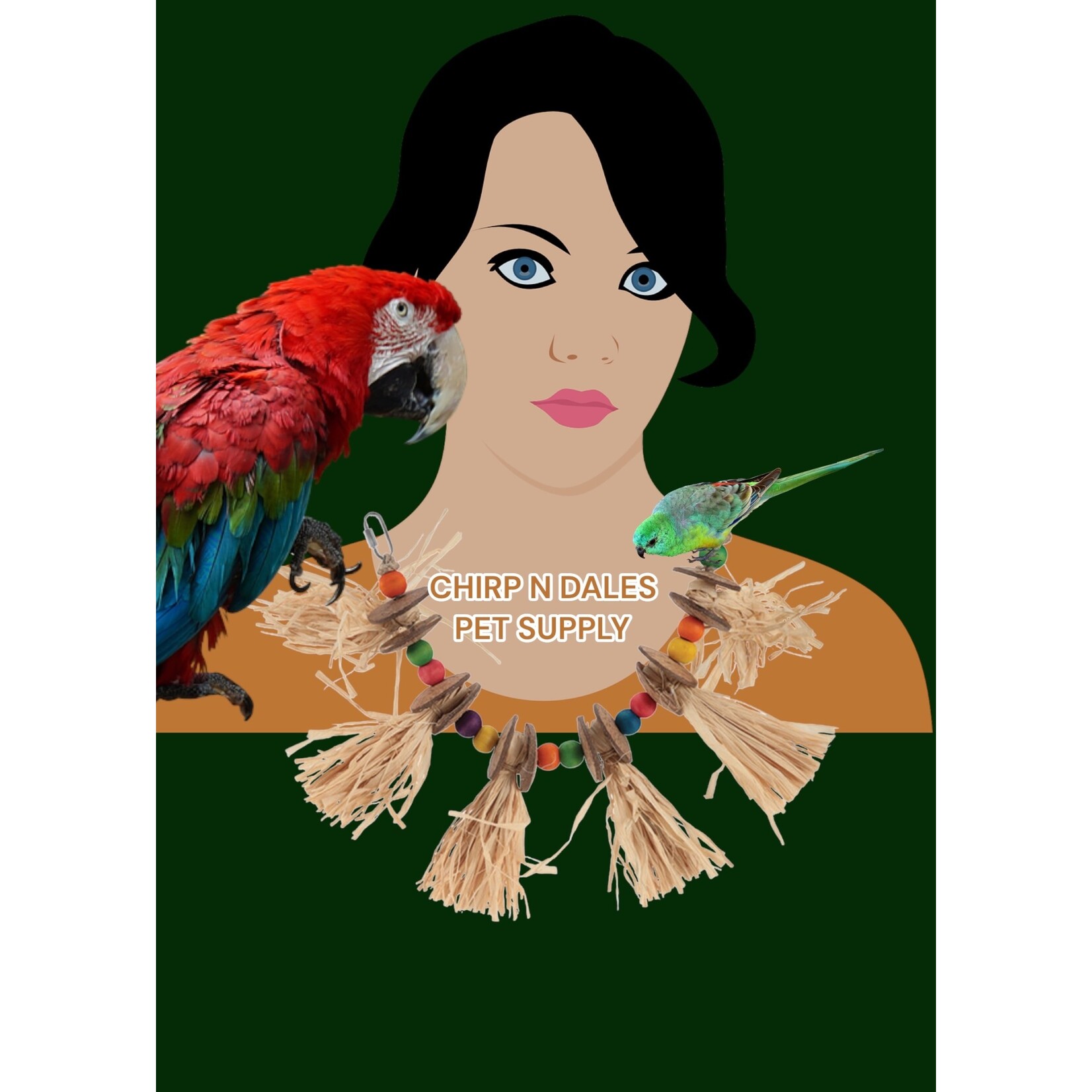 Hari HARI SMART.PLAY Enrichment Parrot Toy - Hula Skirt