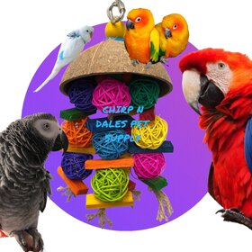 Kings Cages Kings Cages Coconut and Wicker Balls - K1042