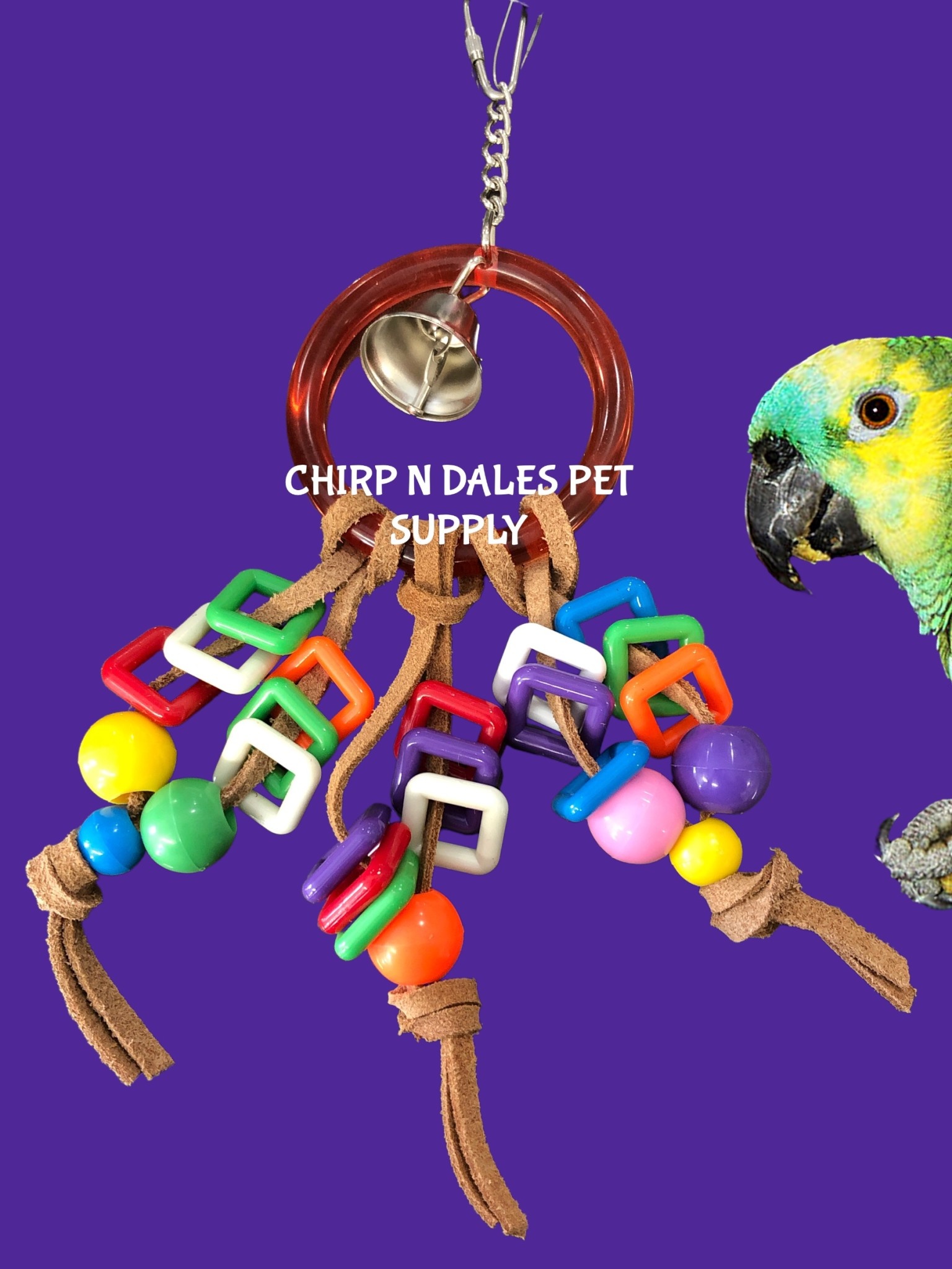 Kings Cages Ring, Leather, Squares K372 Chirp N Dales Pet Supply